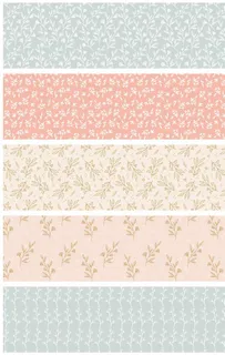 五款手绘叶子植物底纹背景图片