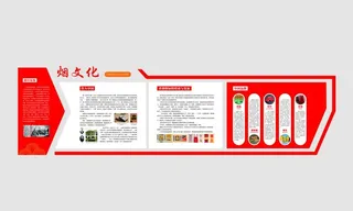中国烟文化形象墙图片