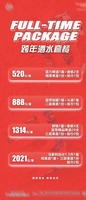 酒吧跨年酒水海报图片