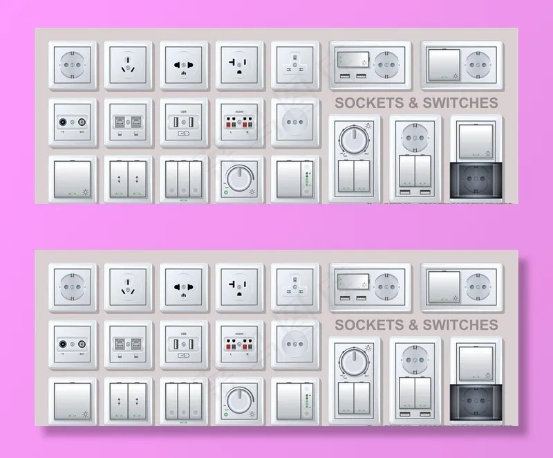开关面板图片ai矢量模版下载