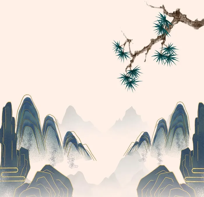 中国风水墨山水素材图片(2000x2000)psd模版下载