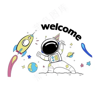 卡通太空人图片