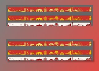 江苏南京特色著名建筑剪影图片
