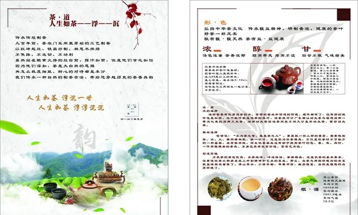 茶楼彩页图片cdr矢量模版下载