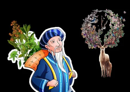 麋鹿透明底图片