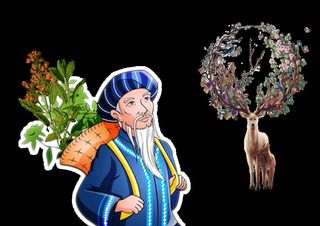 麋鹿透明底图片