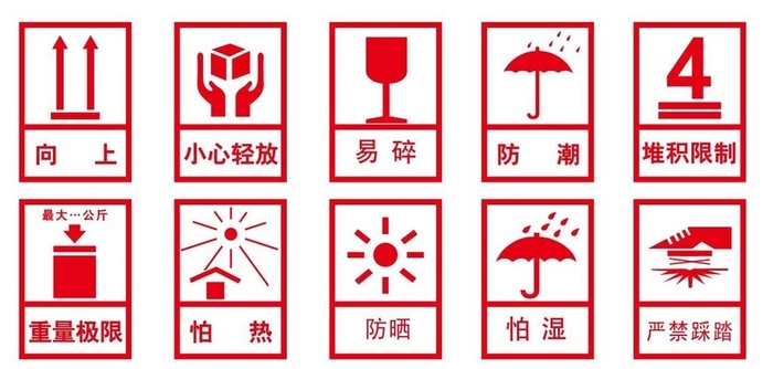 矢量纸箱运输标志图片