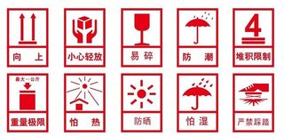 矢量纸箱运输标志图片