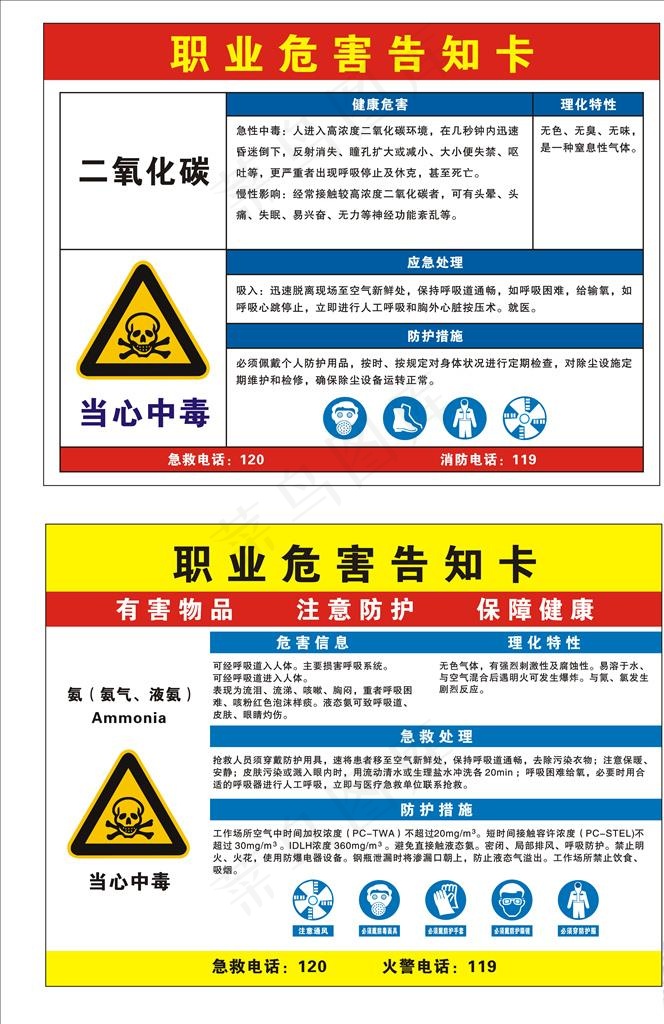 职业危害告知图片cdr矢量模版下载