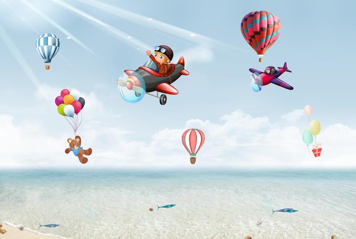 热气球背景图片