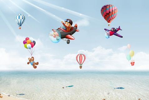 热气球背景图片