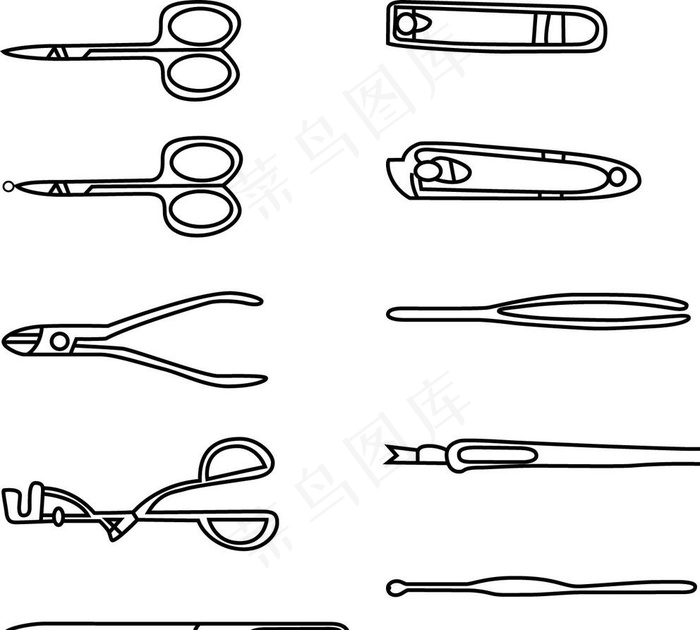 指甲刀图片ai矢量模版下载