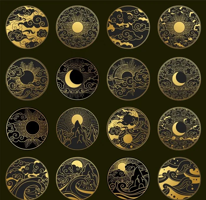 云纹图片ai矢量模版下载