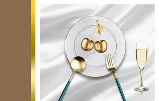 餐厅几何餐具装饰画图片