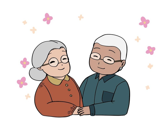 老人插图图片cdr矢量模版下载