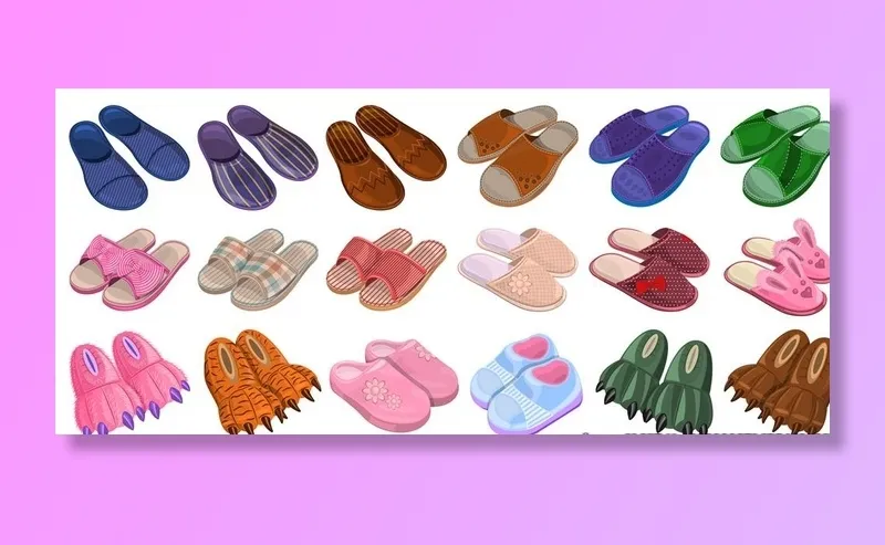 拖鞋图片ai矢量模版下载