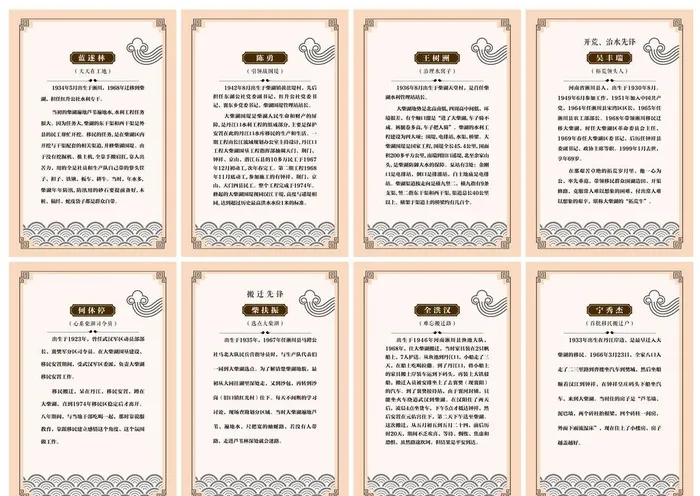 中国风设计人物简介图片ai矢量模版下载