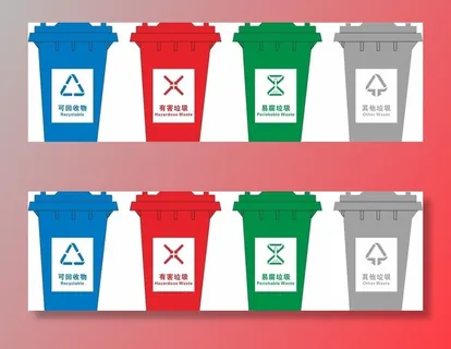 垃圾桶标识图片