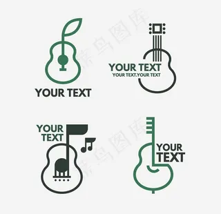 创意吉他标志logo图片