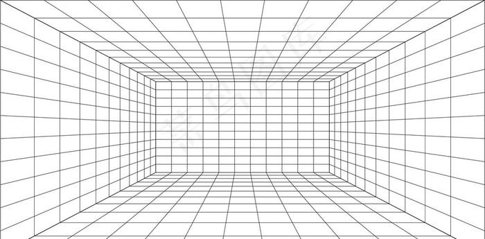 空间透视网格线图片ai矢量模版下载