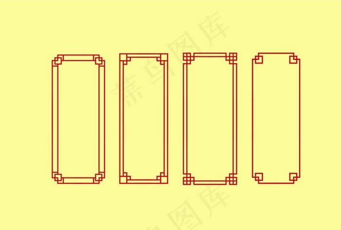 中式花纹边框图片cdr矢量模版下载