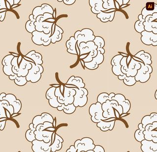 棉花手绘图案图片