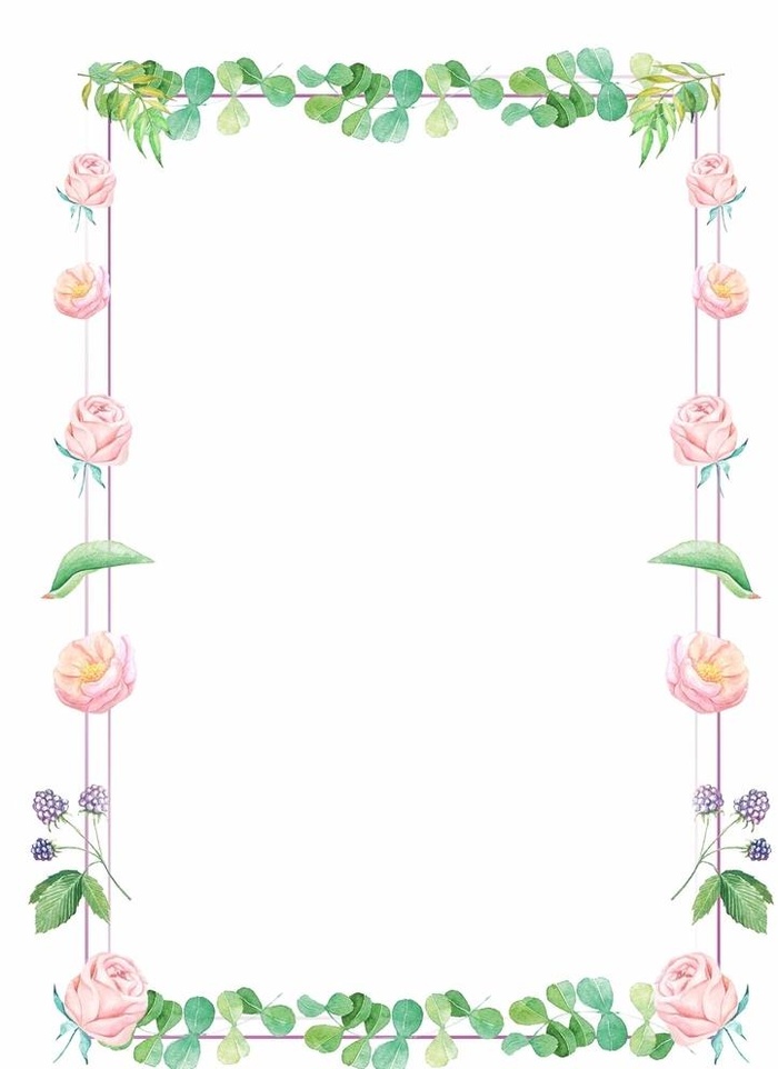 鲜花边框图片