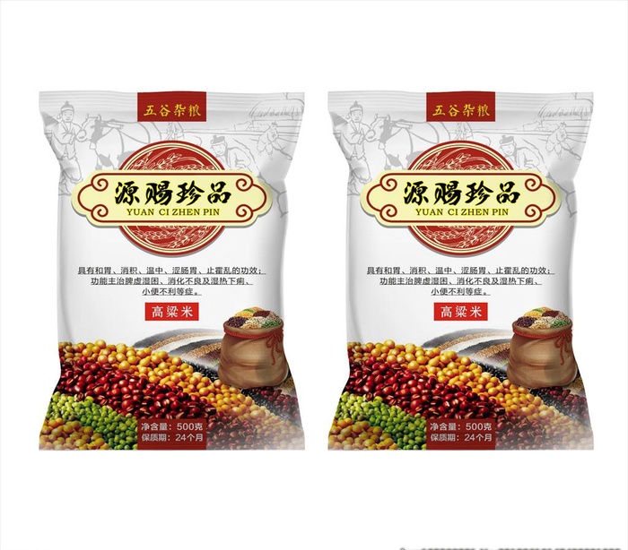 农产品包装袋设计效果图图片cdr矢量模版下载