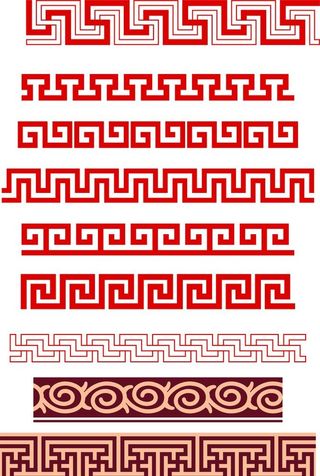 传统边框回纹图片