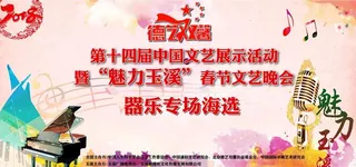 德艺双馨器乐背景海报春节晚会图片