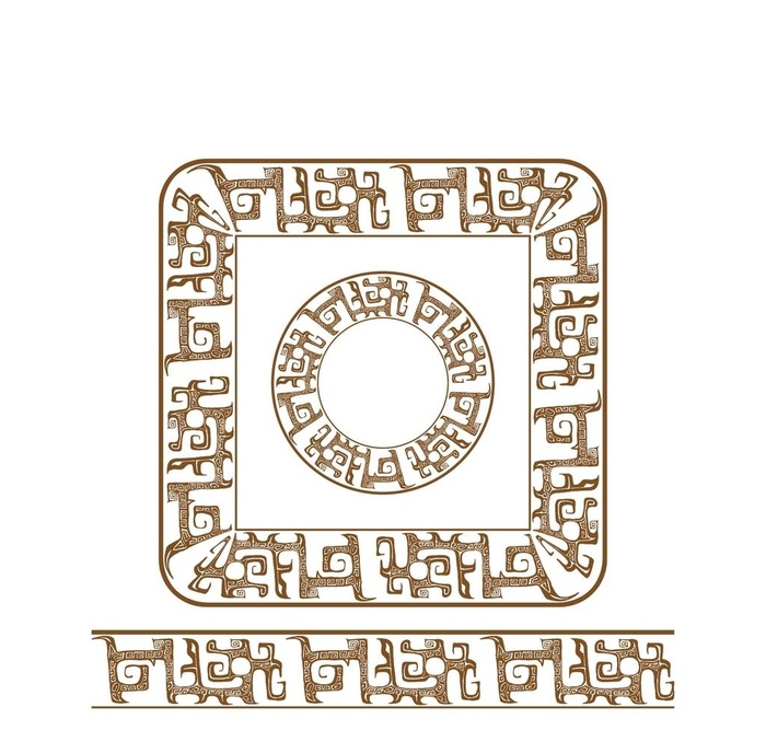 复古无缝饕餮纹图片ai矢量模版下载