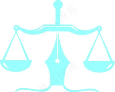 天平 笔 矢量图片