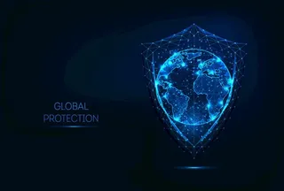 概念地球盾牌安全杀毒软件图片