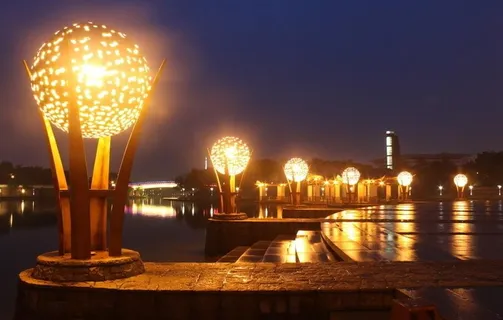 佛山千灯湖夜景摄影图片