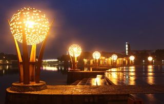 佛山千灯湖夜景摄影图片