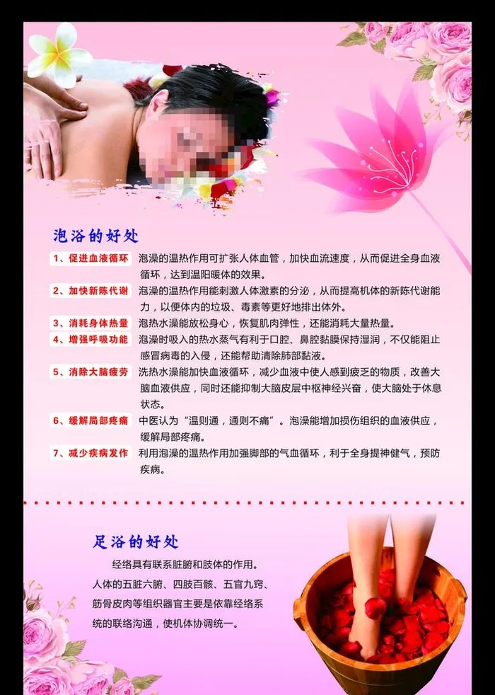 足浴按摩海报图片cdr矢量模版下载