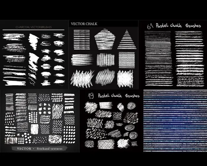 粉笔线条笔刷图片