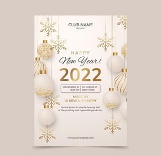 2022圣诞新年海报图片