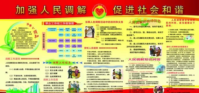 加强人民调解促进社会和谐图片 加强人民调解促进社会和谐图片