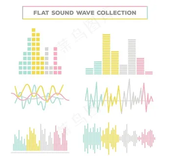 彩色声波设计图片