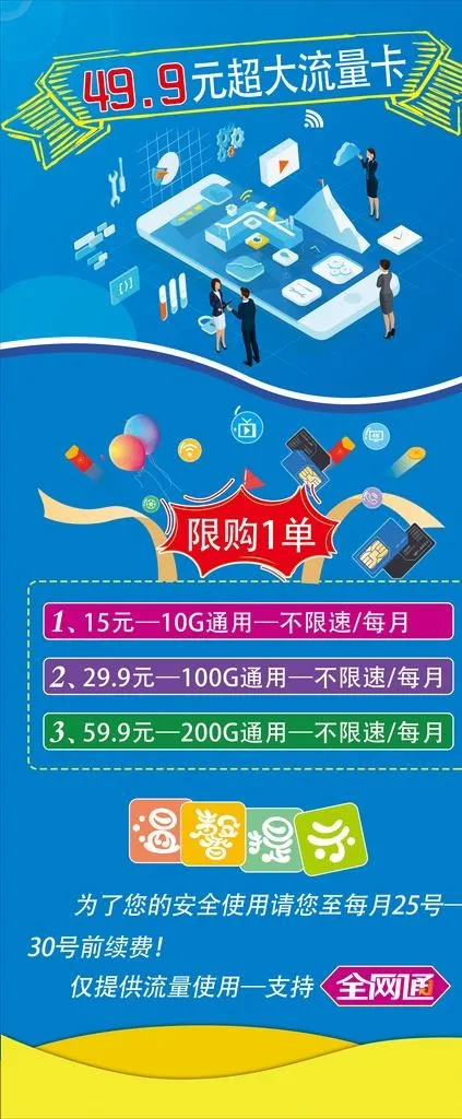 中国移动门型展架图片(3150x7087)psd模版下载
