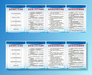 监控室制度牌图片