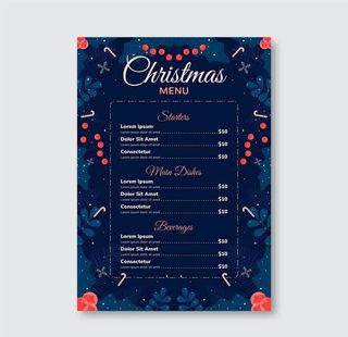 圣诞菜单图片