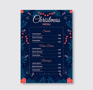 圣诞菜单图片