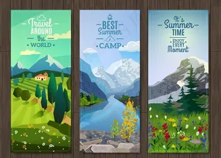 矢量风景画图片