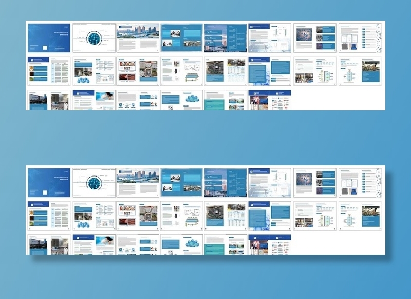 水处理环保科技公司画册图片cdr矢量模版下载