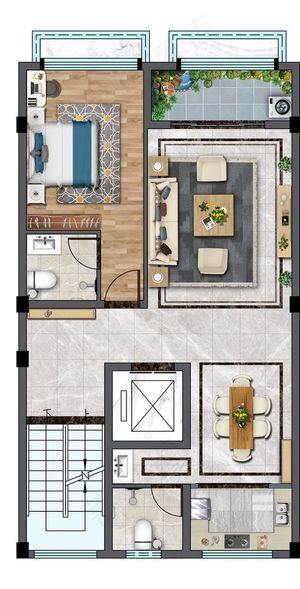 彩色户型图图片