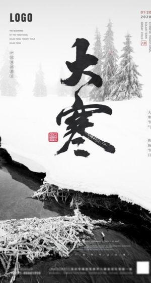 酒吧大寒海报图片