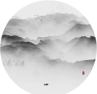 意境水墨装饰画图片