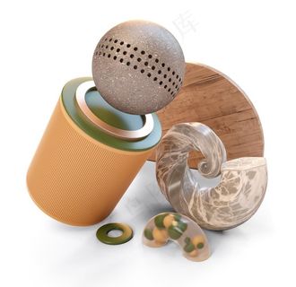 电商场景装饰扭曲几何体图片